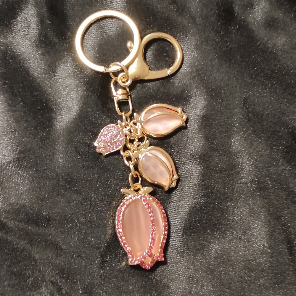 Pink Tulip Rhinestone Purse Accessory - Picture 2 of 2